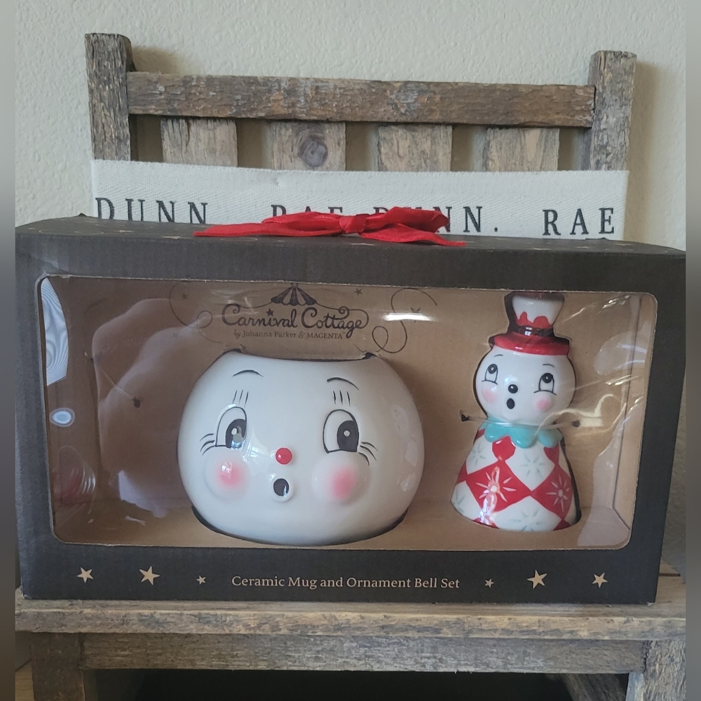 Johanna Parker Snowman Mug & Bell Set